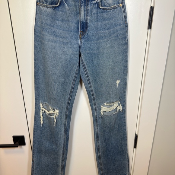 GRLFRND The Harlow high rise boot with slit hem in Blue Diamond size 25 - Picture 9 of 13